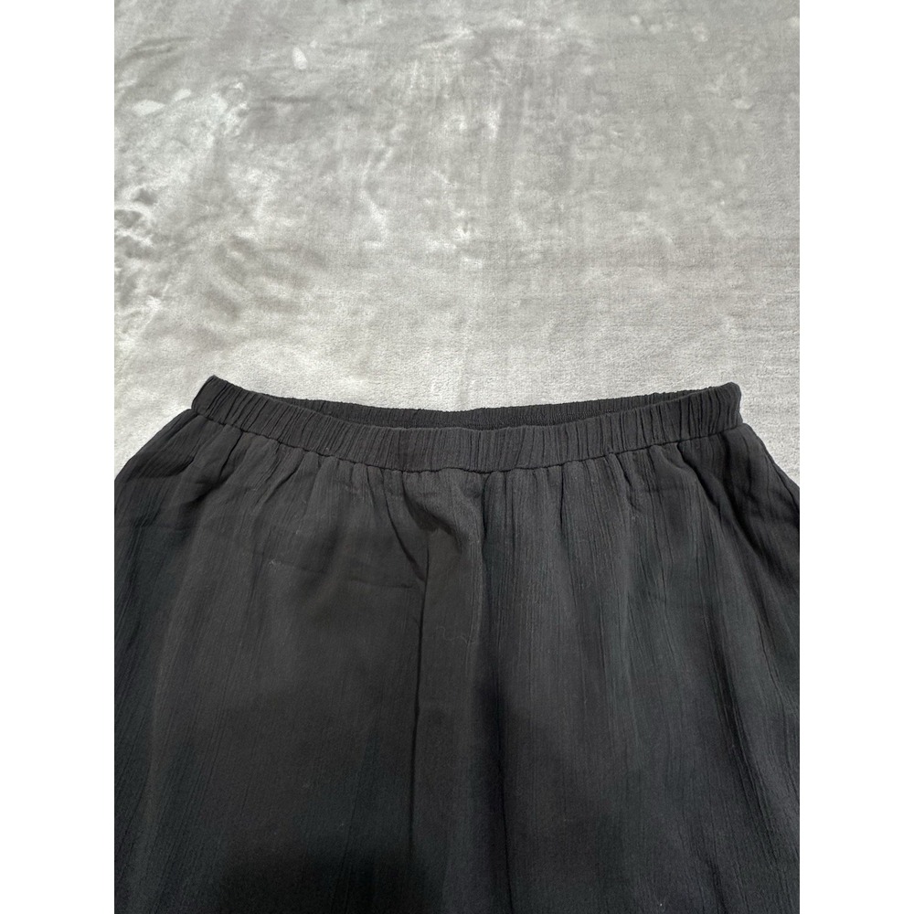 D & Co Denim and Company Skirt Women's Size Small Elastic Waist Skirt Ruffle EUC - Picture 3 of 8